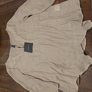 JustFashionNow Sheer Bamboo Blouses size Sm